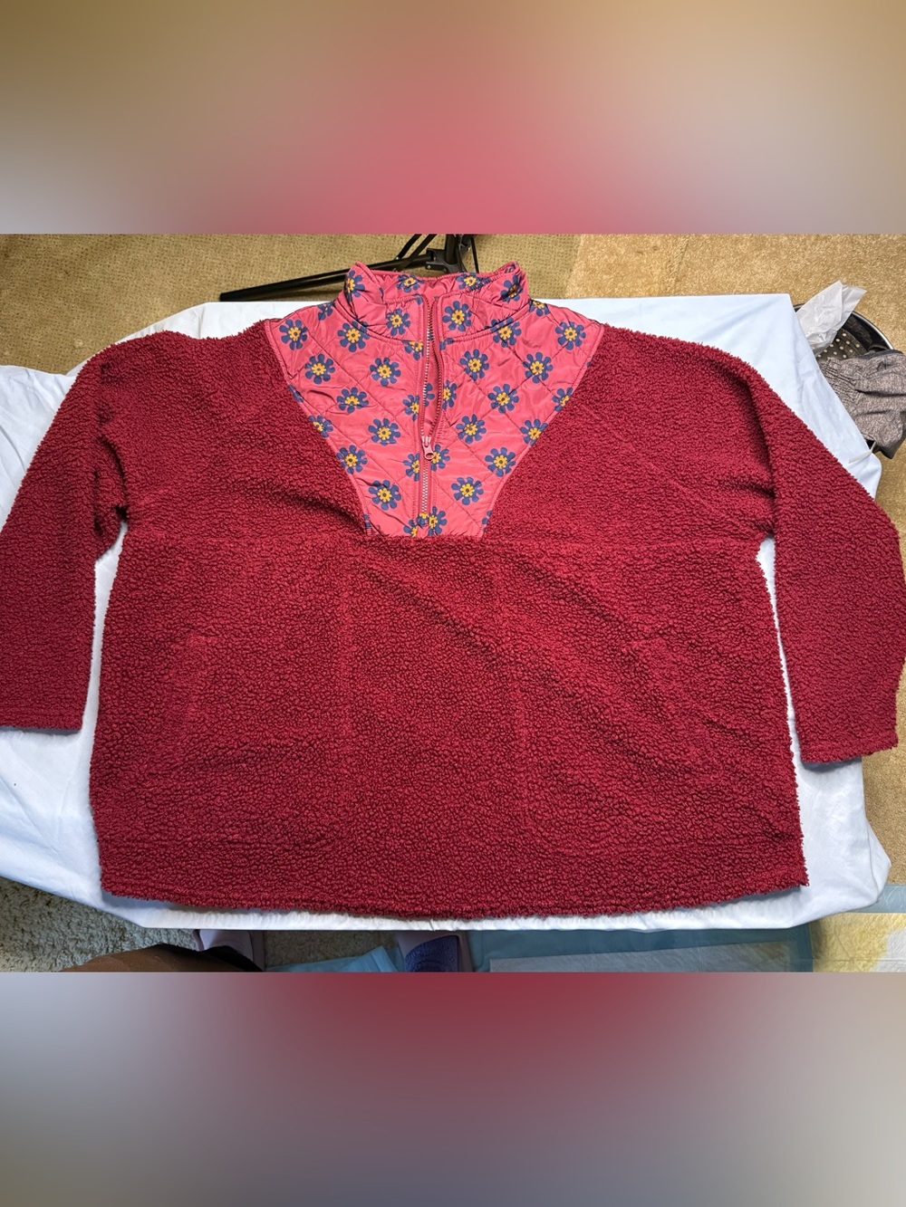 Vera Bradley women’s Teddy Fleece Pullover cozy sz 2XL